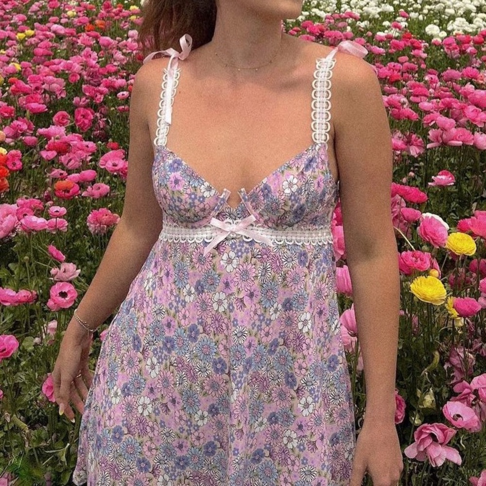 FOR LOVE & LEMONS Willow Floral Slip Dress - Picture 3 of 10
